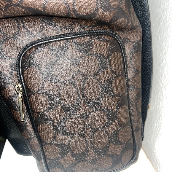 Coach Drawstring Backpack (Walnut/Signature Canvas) - Picture 2 of 5